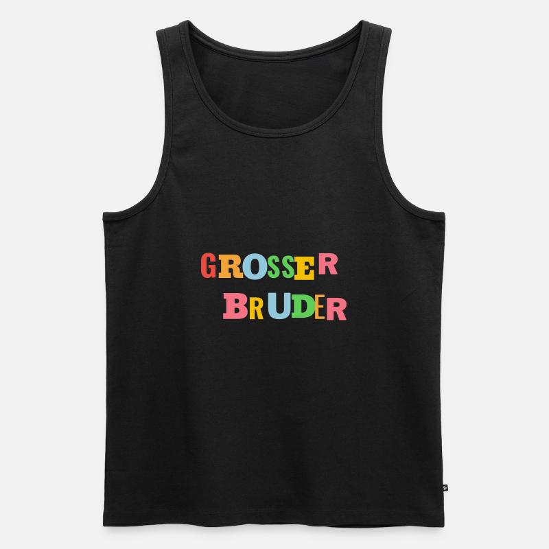 Großer Bruder - Männer Premium Bio Tank Top - Schwarz