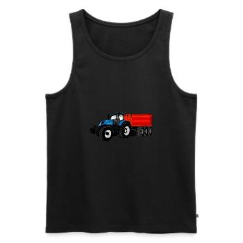 Tractor - Tractor - Farmer - Farmer - Men's Premium Organic Tank Top - black - Front - Michal (187cm)
