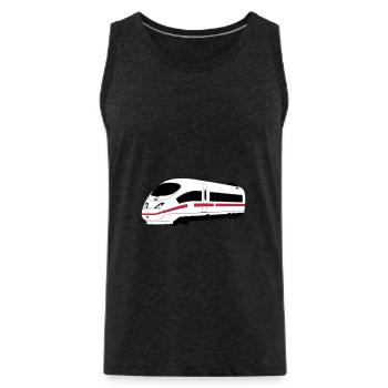 Bullet train - Men's Premium Organic Tank Top - charcoal grey - Front - Alexander (188cm)