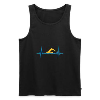 Nageurs De Sport Puls - Débardeur bio Premium Homme - noir - Devant - Michal (187cm)