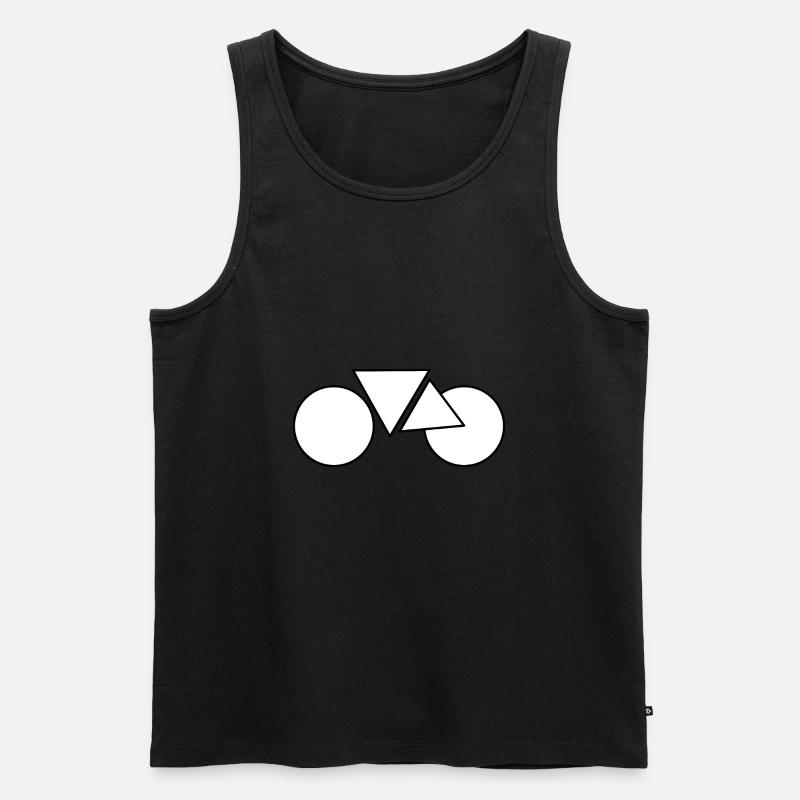 Fahrrad Geometrie - Männer Premium Bio Tank Top - Schwarz