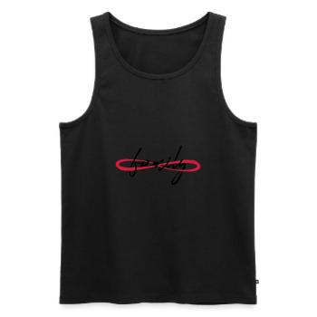 Icône Famille infinie - Débardeur bio Premium Homme - noir - Devant - Michal (187cm)