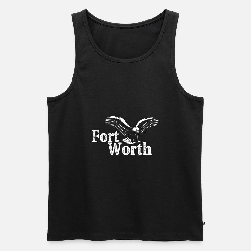 Fort Worth - Männer Premium Bio Tank Top - Schwarz