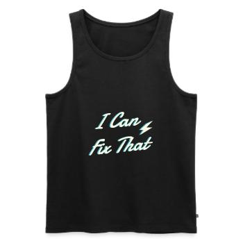Fix That Electro Worker Craftsman Electrician - Men's Premium Organic Tank Top - black - Front - Michal (187cm)