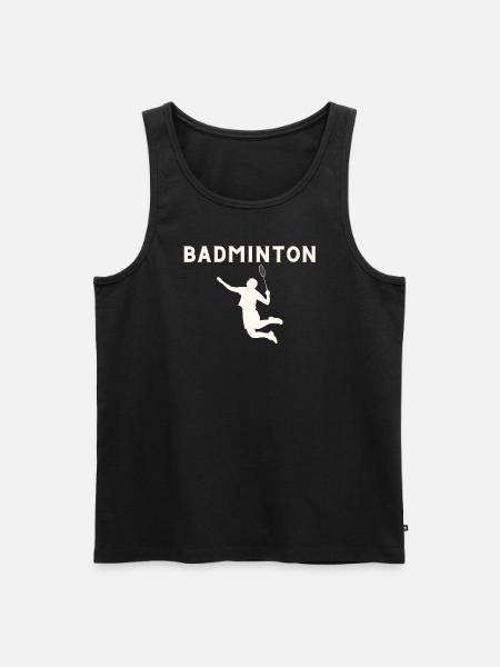 Badminton - Männer Premium Bio Tank Top - Schwarz