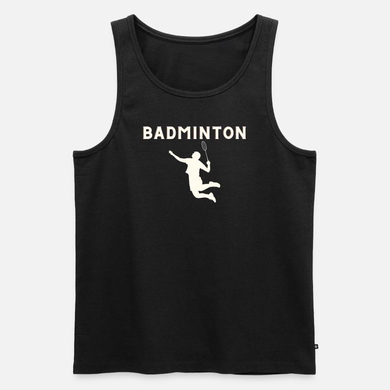 Badminton - Männer Premium Bio Tank Top - Schwarz