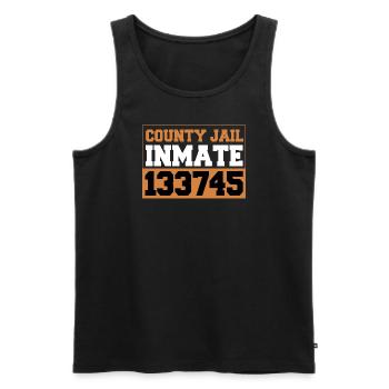 Détenu de la prison du comté - Débardeur bio Premium Homme - noir - Devant - Michal (187cm)