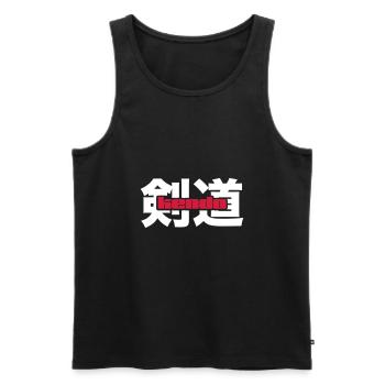 Kendo - Männer Premium Bio Tank Top - Schwarz - Vorne - Michal (187cm)