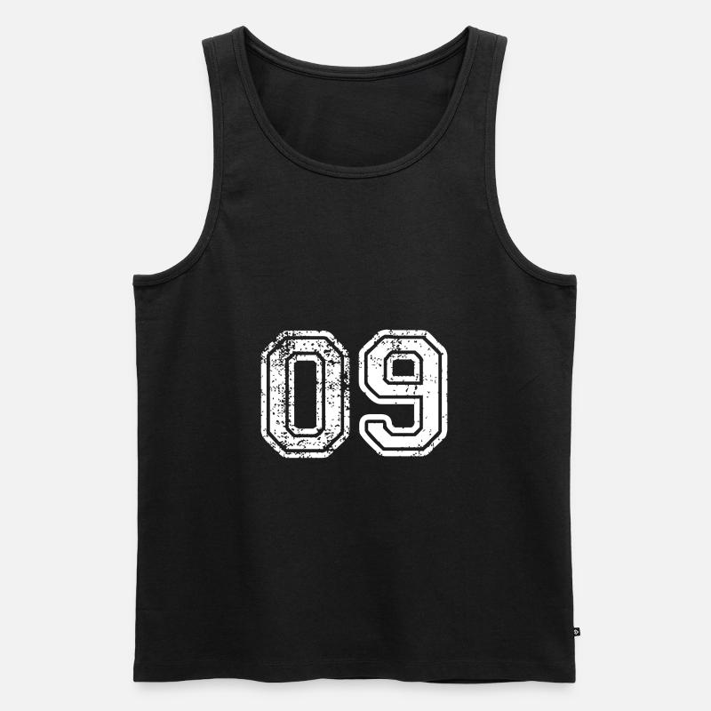09 - Männer Premium Bio Tank Top - Schwarz