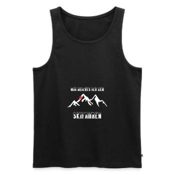 mir reichts ich geh skifahren weiss - Männer Premium Bio Tank Top - Schwarz - Vorne - Michal (187cm)