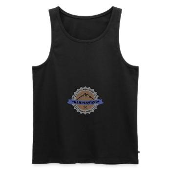 Gipfelbesteigung Kampenwand Height 1669 m - Männer Premium Bio Tank Top - Schwarz - Vorne - AI Model Male 178 light (178cm)