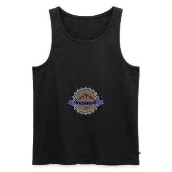 Gipfelbesteigung Wildspitze Height 3770 m Vintage - Männer Premium Bio Tank Top - Schwarz - Vorne - AI Model Male 178 light (178cm)