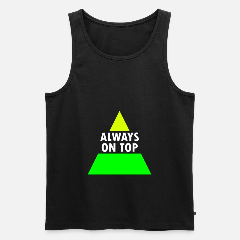 Always on top (split triangle) - Men's Premium Organic Tank Top - black