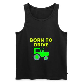 Born to drive tractors (Traktor mit Verdeck) - Männer Premium Bio Tank Top - Schwarz - Vorne - AI Model Male 178 light (178cm)