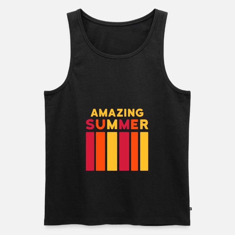 Amazing Summer (Balken) - Männer Premium Bio Tank Top - Schwarz