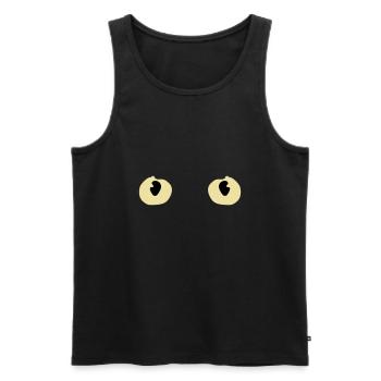 Cat Cat Eyes Eyes Pet Cats Kitten - Men's Premium Organic Tank Top - black - Front - AI Model Male 178 light (178cm)