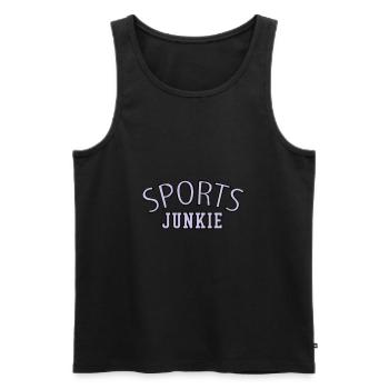 Sport drogué salle de fitness addiction - Débardeur bio Premium Homme - noir - Devant - Michal (187cm)