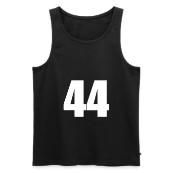 44 - Men's Premium Organic Tank Top - black - Front - Michal (187cm)