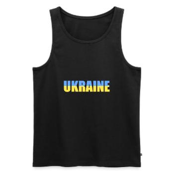 ukraine - Débardeur bio Premium Homme - noir - Devant - AI Model Male 178 light (178cm)