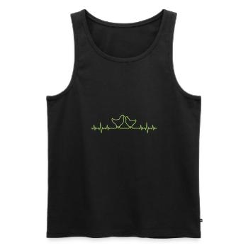 Chickens - Men's Premium Organic Tank Top - black - Front - AI Model Male 178 light (178cm)