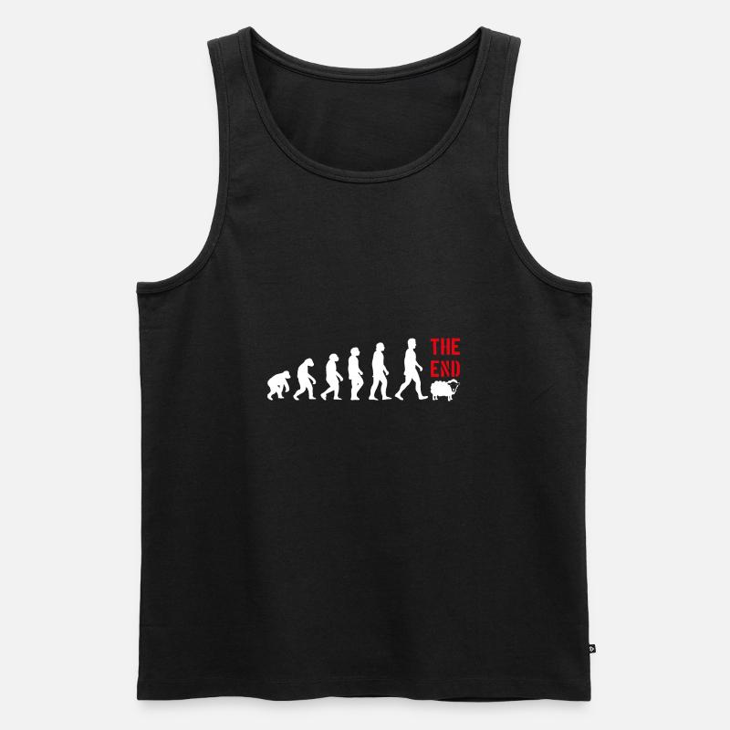 EVOLUTION FUNNY FUNNY - Men's Premium Organic Tank Top - black