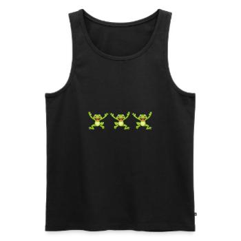 Frosch, ich liebe Frösche, Frosch Hoodies, Frosch T Shirts, f - Männer Premium Bio Tank Top - Schwarz - Vorne - AI Model Male 178 light (178cm)