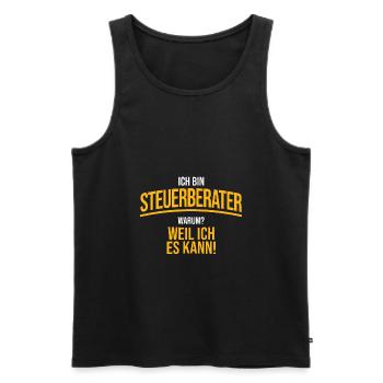 Steuerberater - Männer Premium Bio Tank Top - Schwarz - Vorne - AI Model Male 178 light (178cm)
