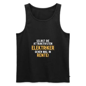 Elektriker Elektrik - Männer Premium Bio Tank Top - Schwarz - Vorne - Michal (187cm)