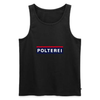 POLTEREI - Polterabend Shirt Junggesellenabschied - Männer Premium Bio Tank Top - Schwarz - Vorne - Michal (187cm)