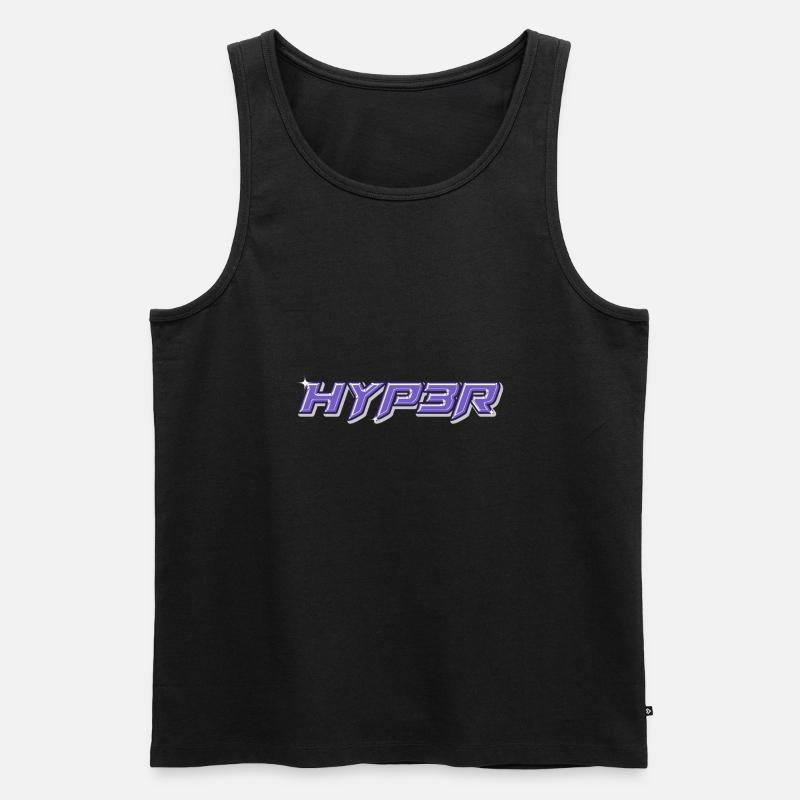 HYPER - Schriftzug - Männer Premium Bio Tank Top - Schwarz