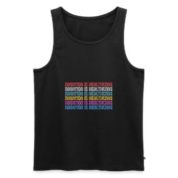 abortion is healthcare - Men's Premium Organic Tank Top - black - Front - Michal (187cm)