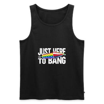 LGBT - Männer Premium Bio Tank Top - Schwarz - Vorne - Michal (187cm)