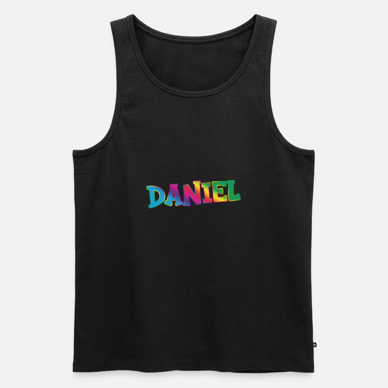 Daniel - Männer Premium Bio Tank Top - Schwarz