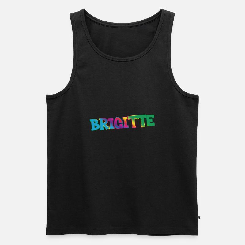 Brigitte - Männer Premium Bio Tank Top - Schwarz