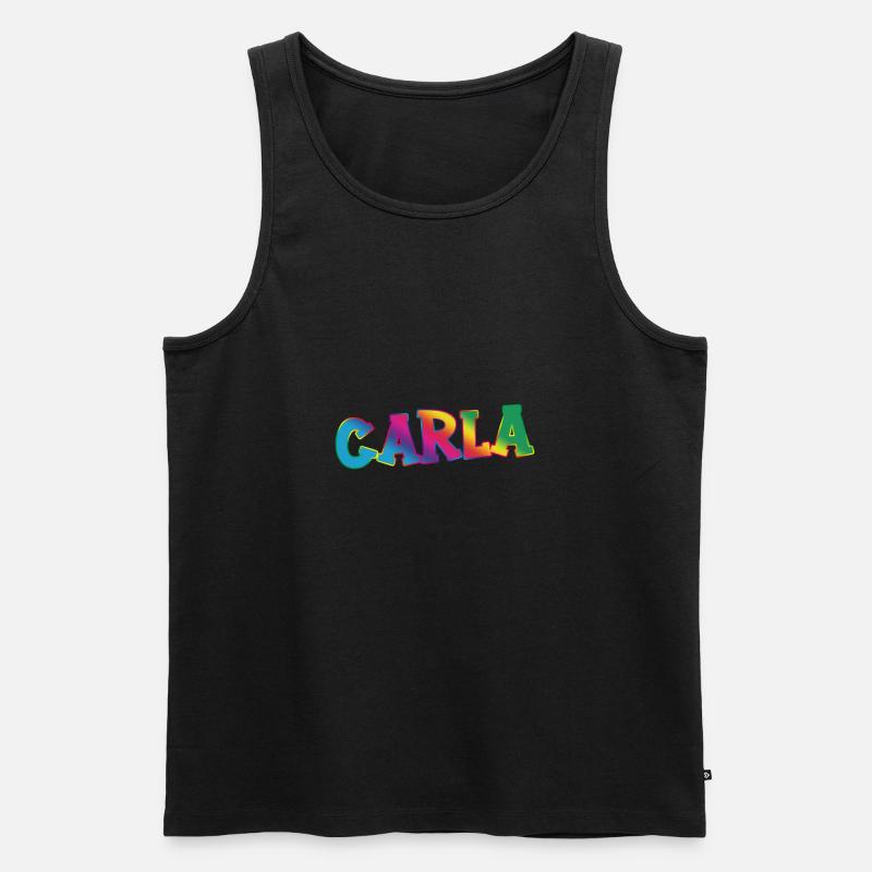Carla - Männer Premium Bio Tank Top - Schwarz