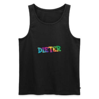 Dieter - Männer Premium Bio Tank Top - Schwarz - Vorne - AI Model Male 178 light (178cm)