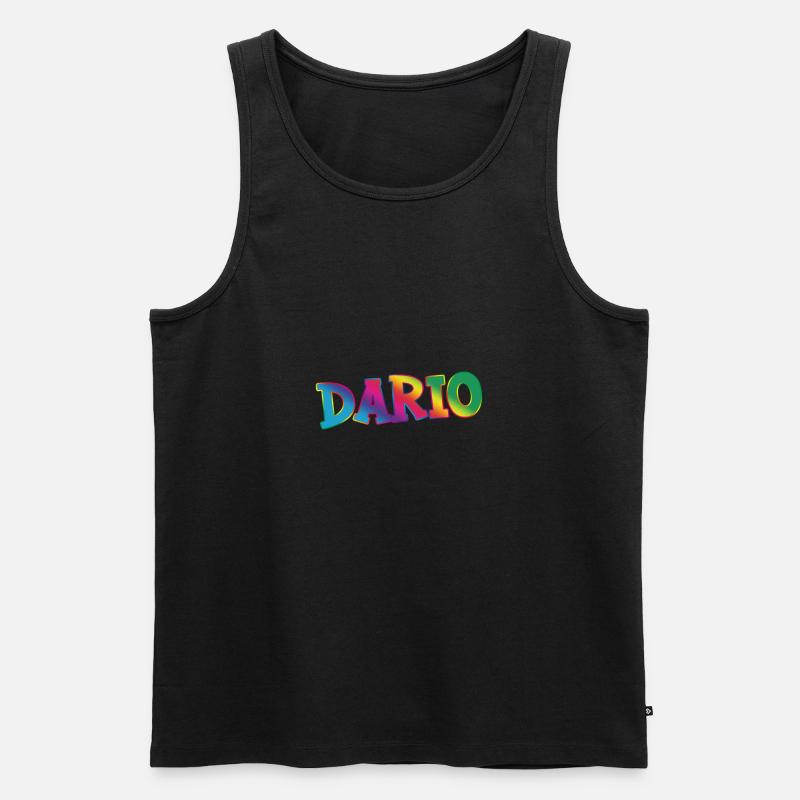 Dario - Männer Premium Bio Tank Top - Schwarz
