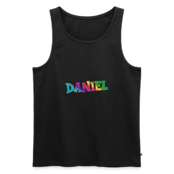 Daniel - Men's Premium Organic Tank Top - black - Front - AI Model Male 178 light (178cm)