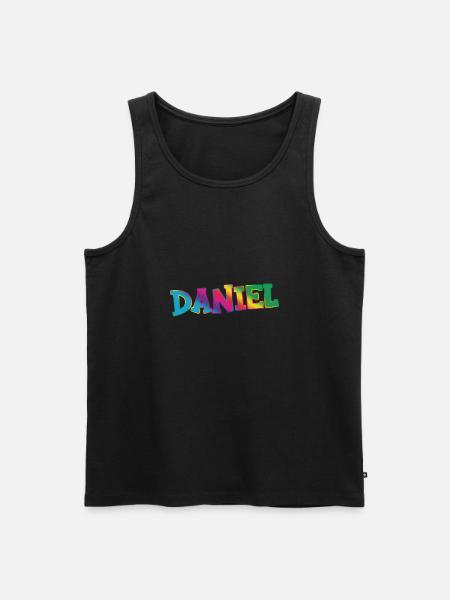Daniel - Men's Premium Organic Tank Top - black