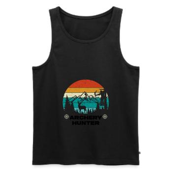 Archery Hunter - Männer Premium Bio Tank Top - Schwarz - Vorne - Michal (187cm)