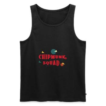 Chipmunk Squad Cute Squirrel Forest Animal - Men's Premium Organic Tank Top - black - Front - AI Model Male 178 light (178cm)