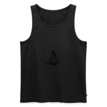 soldat militaire - Débardeur bio Premium Homme - noir - Devant - Michal (187cm)