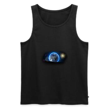 Moonset - Men's Premium Organic Tank Top - black - Front - Michal (187cm)