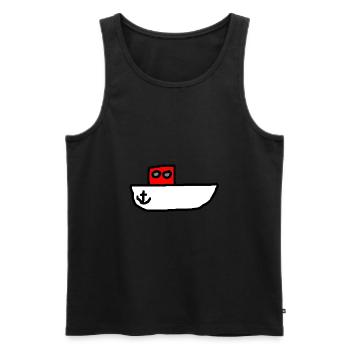 motorboat - Men's Premium Organic Tank Top - black - Front - AI Model Male 178 light (178cm)