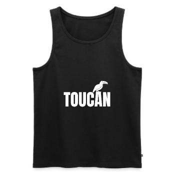Tucan typographie animal animal amour amour amant - Débardeur bio Premium Homme - noir - Devant - Michal (187cm)