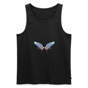 engelsflügel,flügel,angelwings,bunt,graffiti - Männer Premium Bio Tank Top - Schwarz - Vorne - AI Model Male 178 light (178cm)