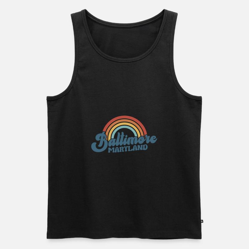 Baltimore - Männer Premium Bio Tank Top - Schwarz