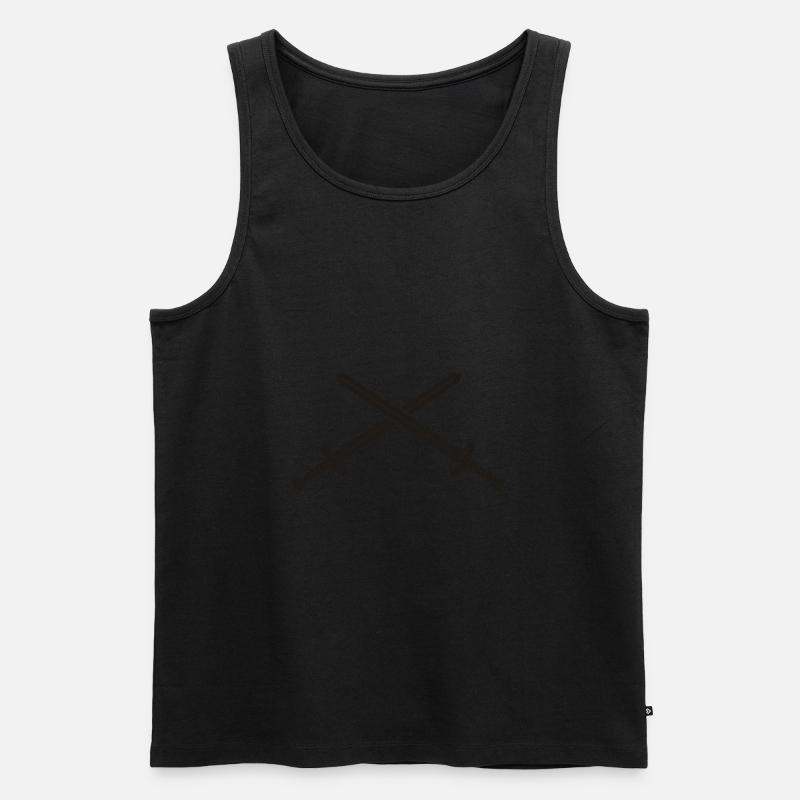 Schwerter - Männer Premium Bio Tank Top - Schwarz
