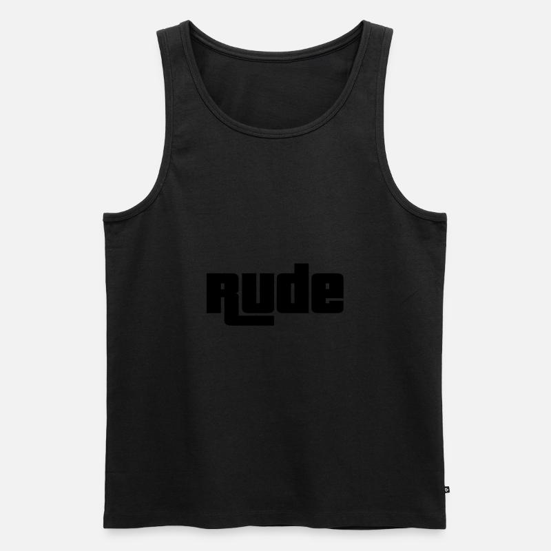 Rude - Männer Premium Bio Tank Top - Schwarz