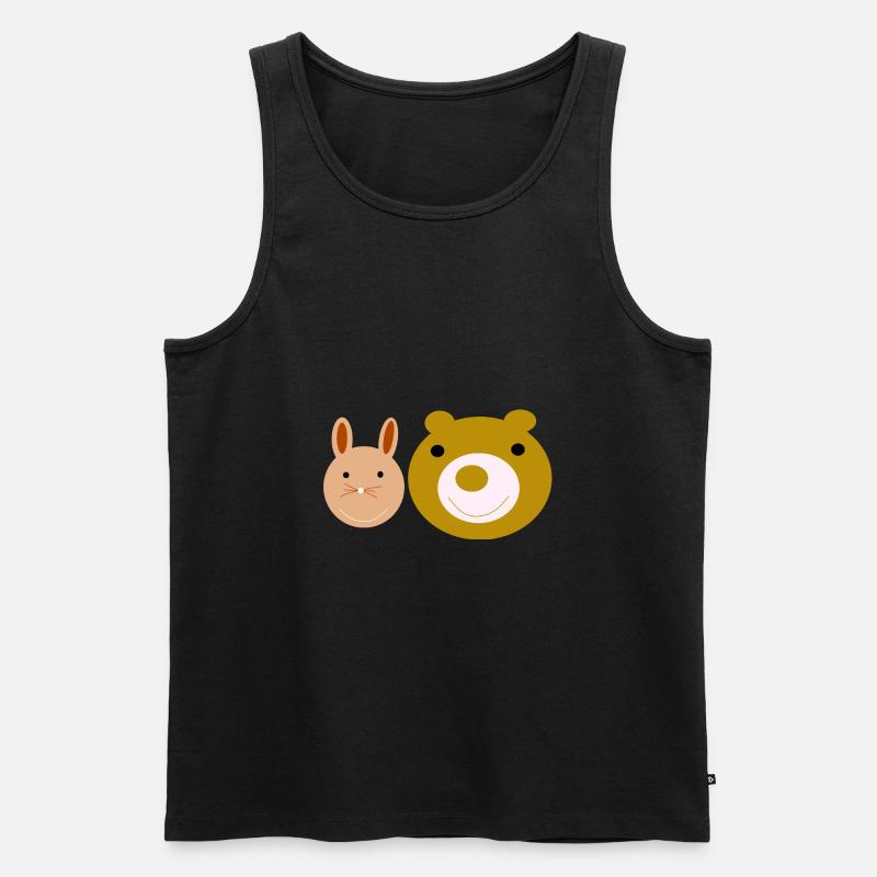 Hase und Baer - Männer Premium Bio Tank Top - Schwarz